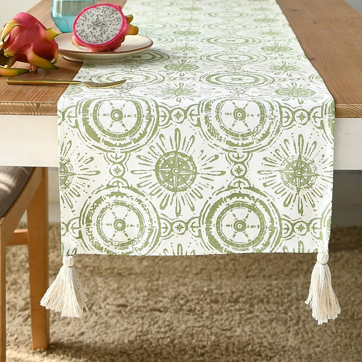 Folkulture Table Runner 90 Inches Long for Home Décor, 100 Cotton St Patricks Day