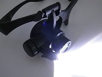 (5-13、10-33)キズミ Amazon.co.jp: メガネ 型 キズミ LED ライト 付 10倍 15倍 20倍