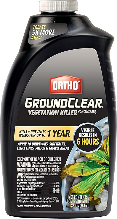 Amazon Com Ortho Groundclear Vegetation Killer Concentrate2 32 Oz Patio Lawn Garden
