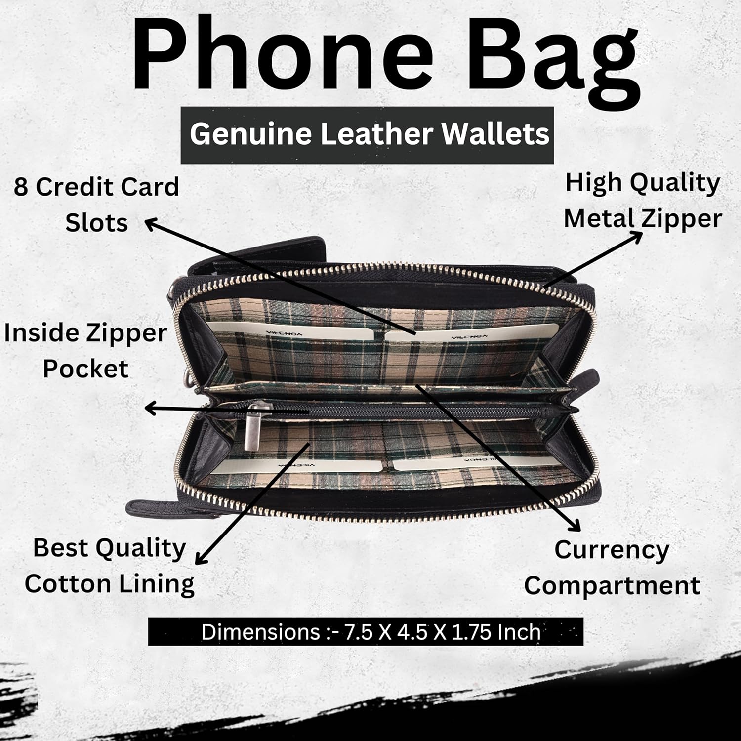 Genuine Leather Small Leather Crossbody Bags For Women Cell Phone Purse, Trendy Casual with adjustable strap - Image 4