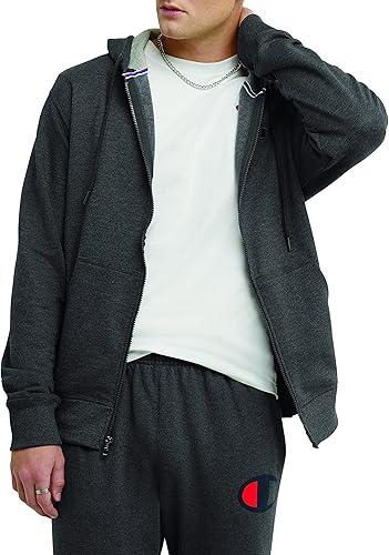 Miniatura 16 de Champion Sudadera con capucha y cremallera para hombre, cómoda sudadera con capucha para hombre (regular o grande y alto)