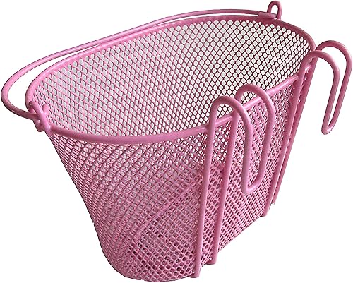 Miniatura 2 de BIRIA Cesta con ganchos rosa, frontal, extraíble, malla de alambre para niños pequeños, color rosa