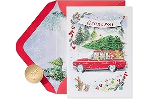 Papyrus Christmas Card for Grandson: Sending Lots of Joy - Celebrate Grandson