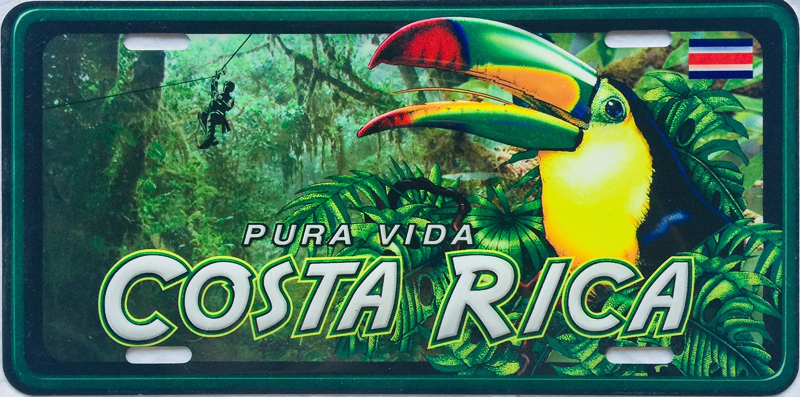 Color Natural Costa Rica Novelty License Plate (Tucan)