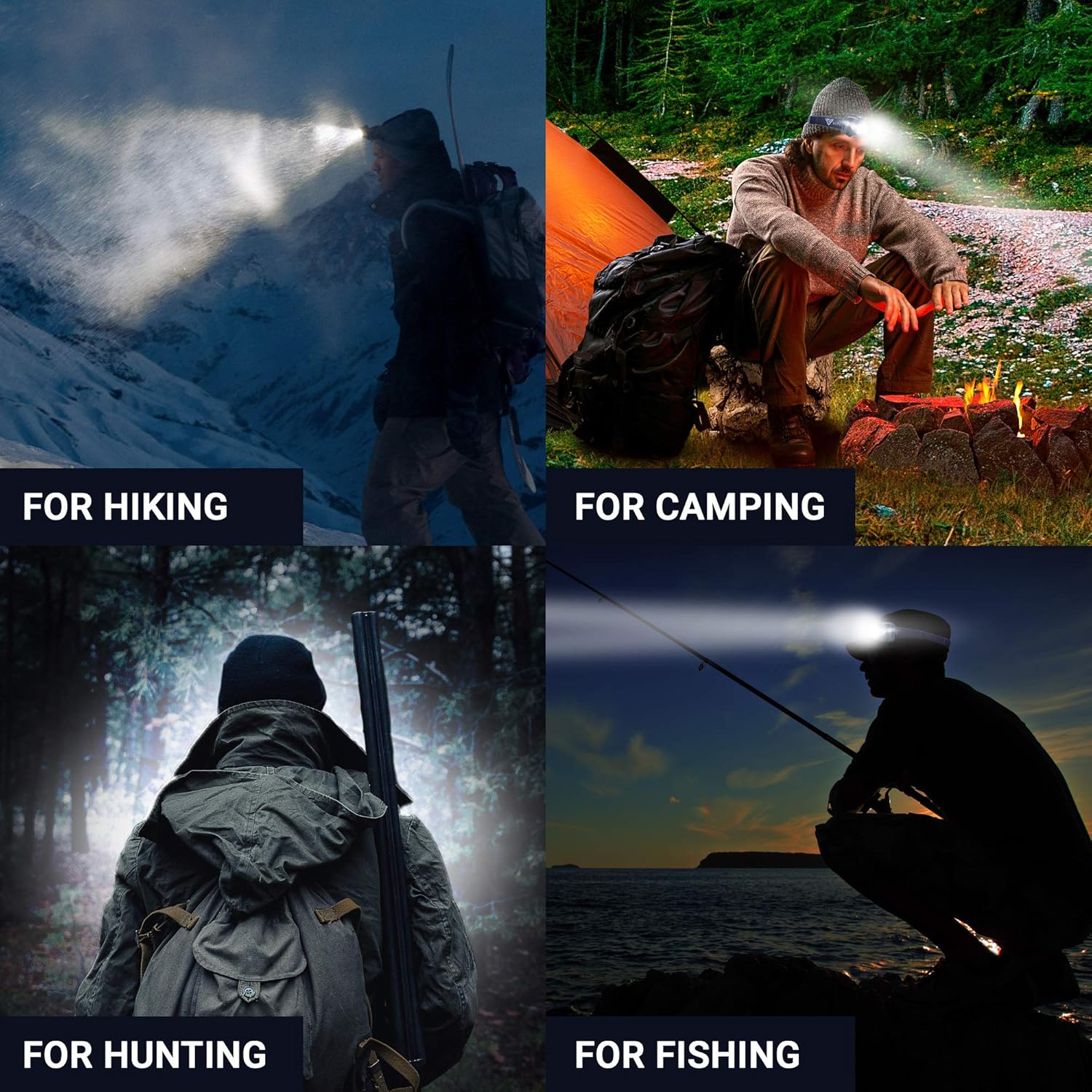 Vitchelo V800 Headlamp for Outdoor Activities