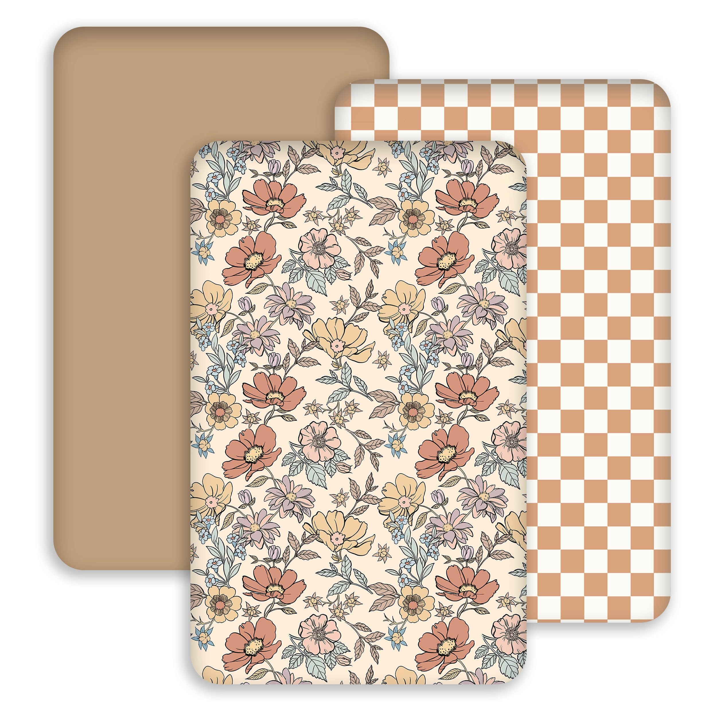 3 Pack Bedside Bassinet Sheets Girl &amp; Boy 33" x 20" Rectangle