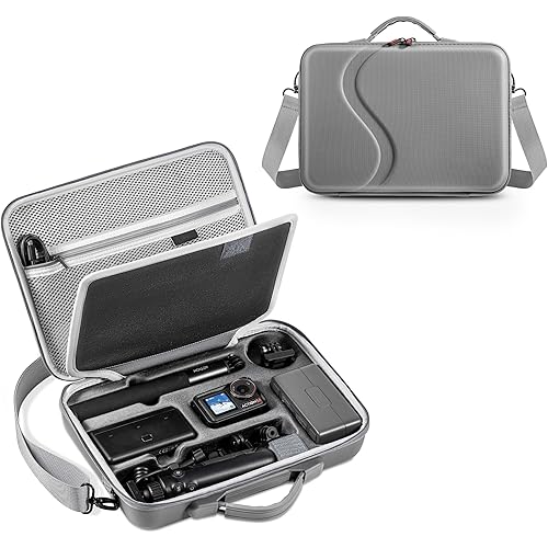 Tomat Action 5 pro Carry Case, Portable Carrying Travel Bag for DJI Osmo Action 5 pro/4/3 Adventure Combo Accessories For DJI MIC 2 /Multifunctional Charging Handle