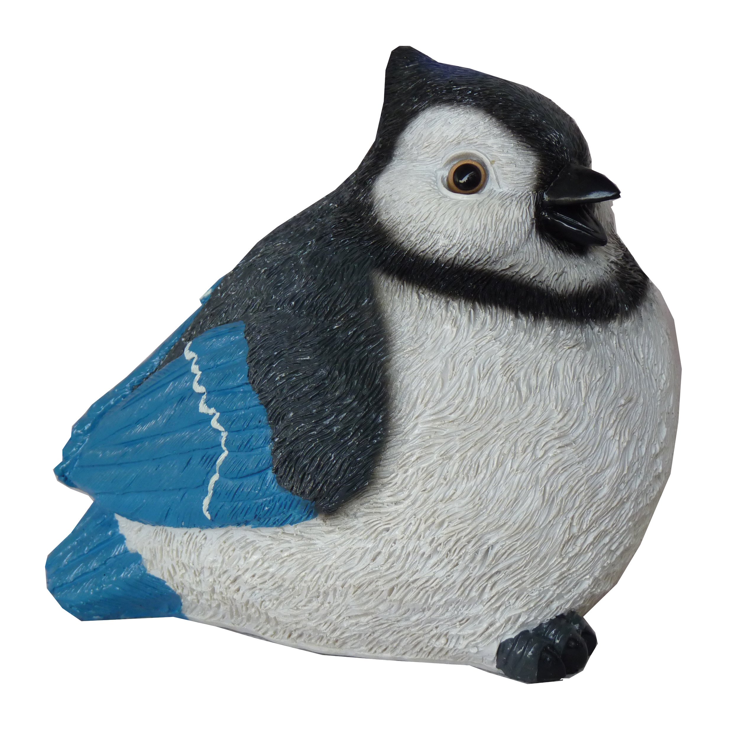 Fat Blue Jay by Michael Carr Designs - Outdoor Bird Figurine for gardens, patios and lawns (80068)