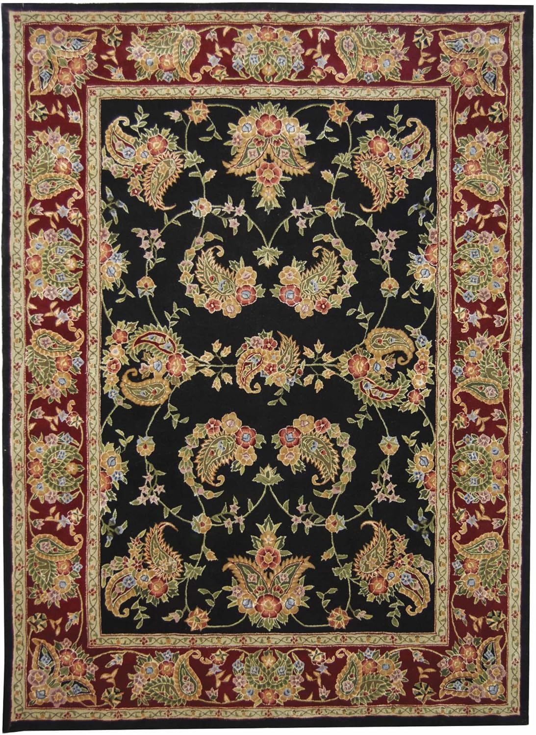 SAFAVIEH Traditions Collection 6' Round Ivory / Sage TD607B Handmade Oriental Premium Wool Area Rug