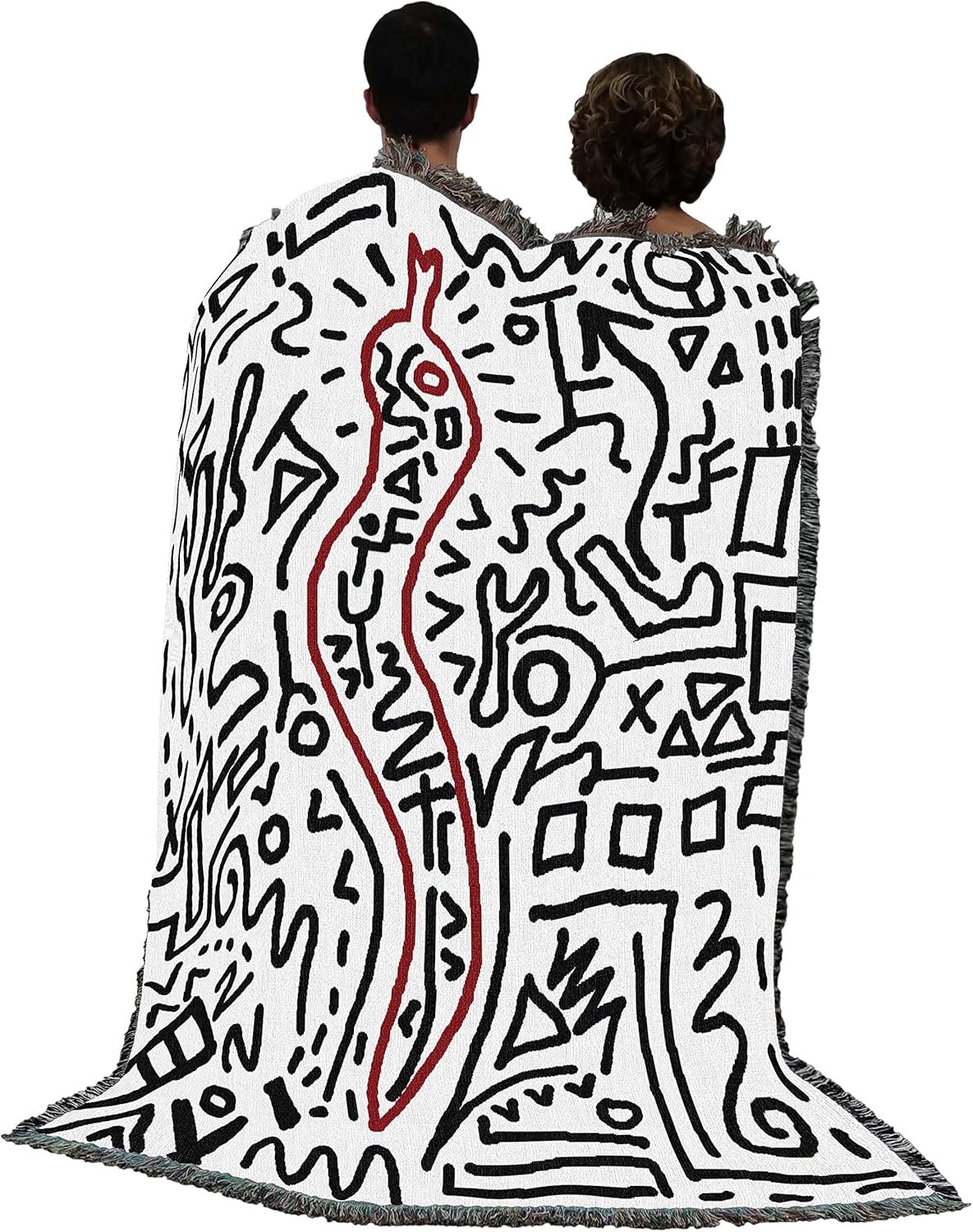 Pure Country Weavers Viper Blanket - Abstract Gift Tapestry Throw Woven from Cotton - Made in The USA (72x54)