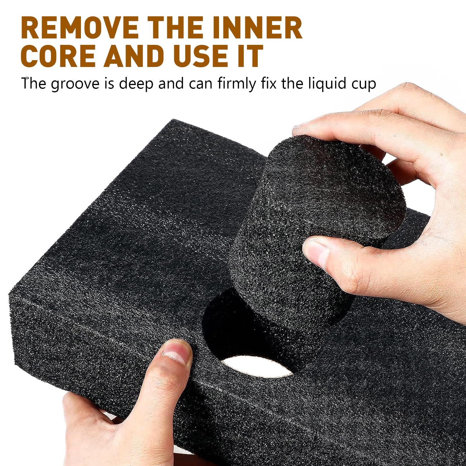 YARNOW Beverage Takeout Fixing Tray Pearl Cup Holder Drinks Carrier Portable Lightweight Cup Tray for Office Picnic Party 13.78X7.87X2.76In - Image 3