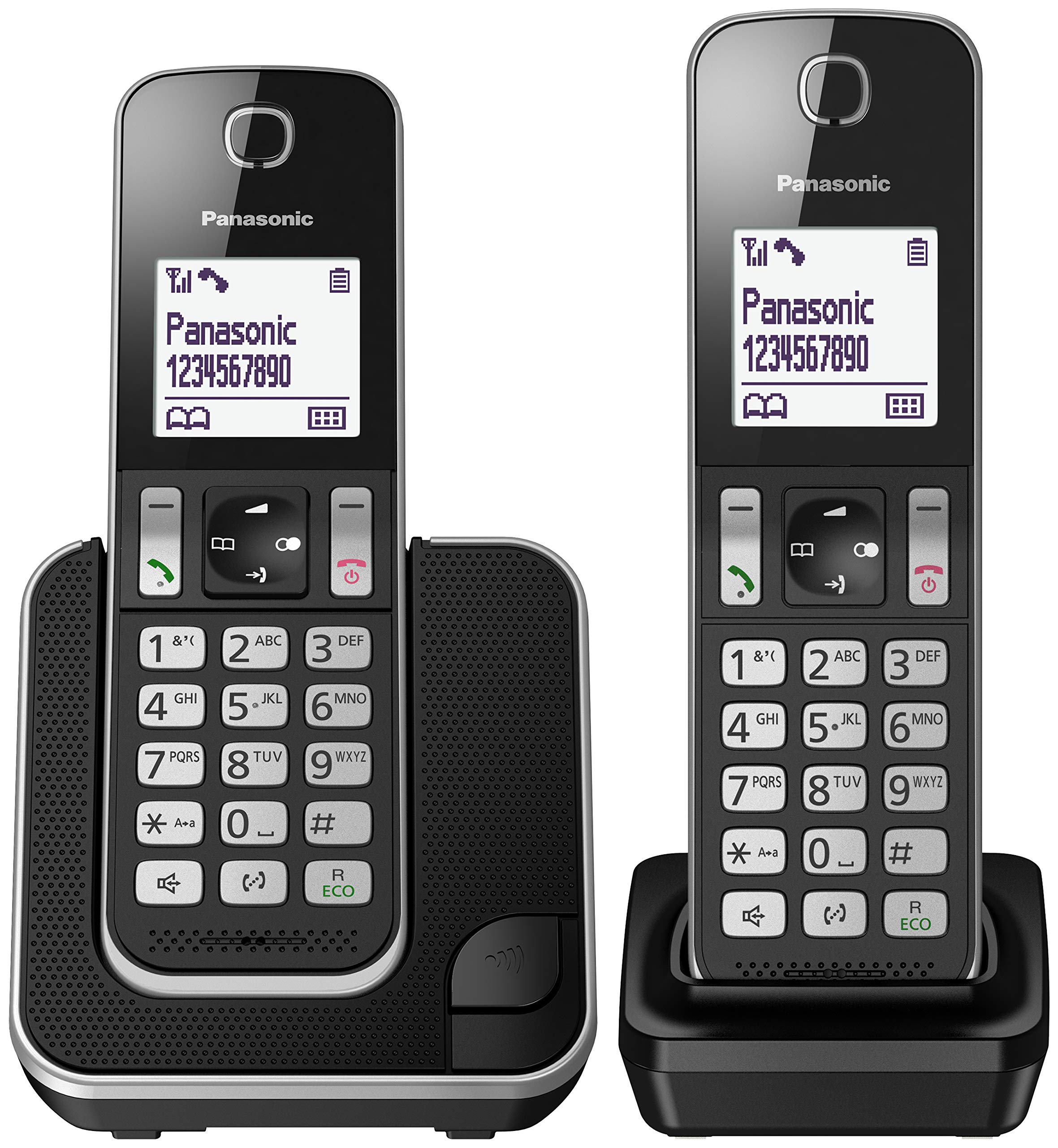Téléphone sans fil Panasonic KX-TGD312JTB Noir avec identification de l'appelant