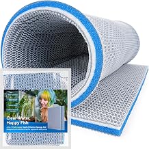 Borlech 8-Layer Fast-Acting Aquarium Filter Pad - Cut-to-Size Aquarium Floss Media for Fish Tank, Pond, Sump - Fast Water Polishing in Hours 19.7"x15.75"x0.6"