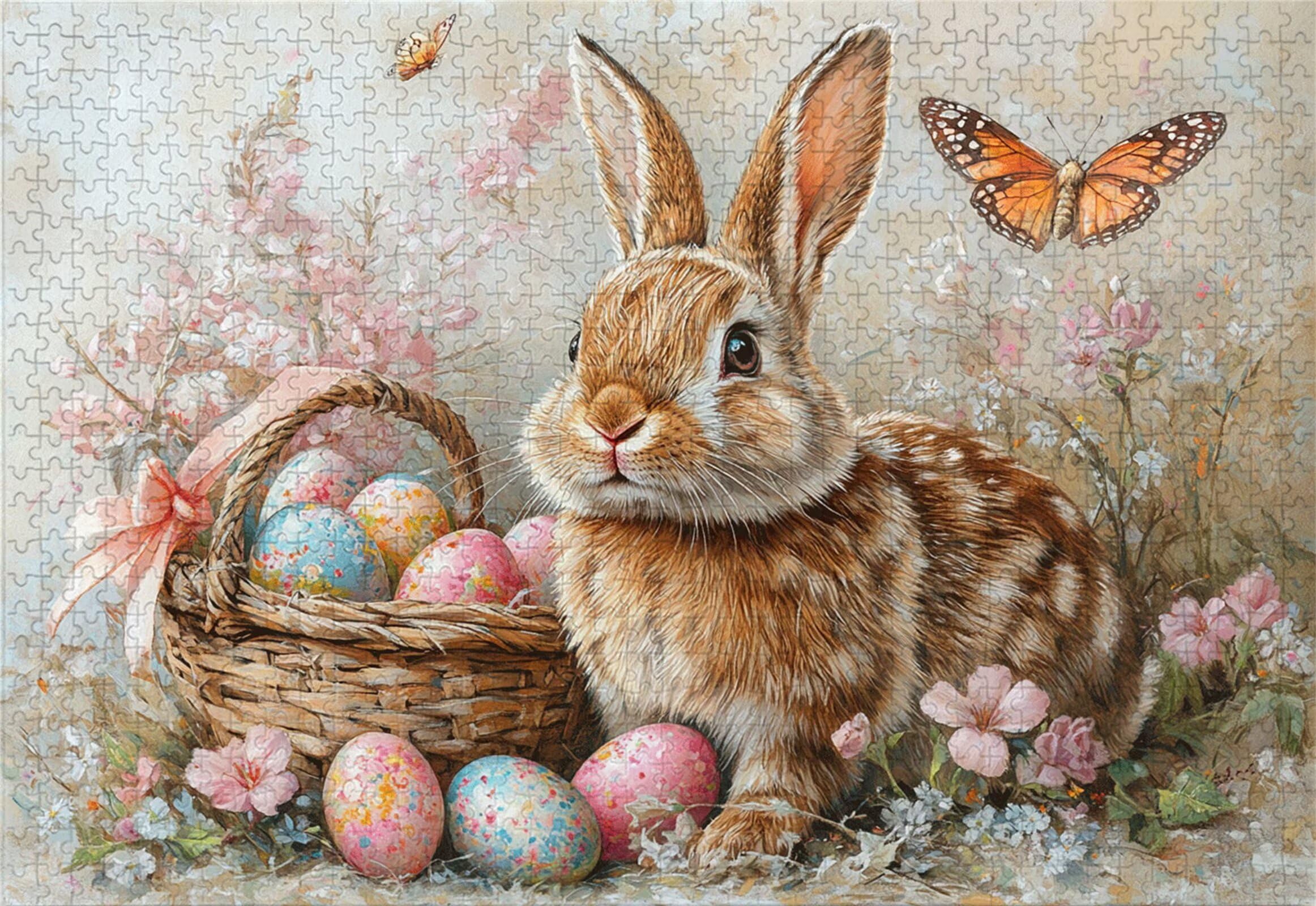 Lapin Puzzle 1500 Pieces Adultes Animal Puzzles Classiques Panorama Bois Difficile Impossible Geant Jigsaw Jeu éducatif Défi Jouet pour Enfants et Adulte dès 14 Ans Cadeau Homme Femme Boxed P-307