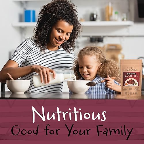 Miniatura 7 de Eastanbul Albaricoques secos al sol, 14.5 onzas, albaricoque secado natural, bocadillos de frutas secas de albaricoques, albaricoques secos de