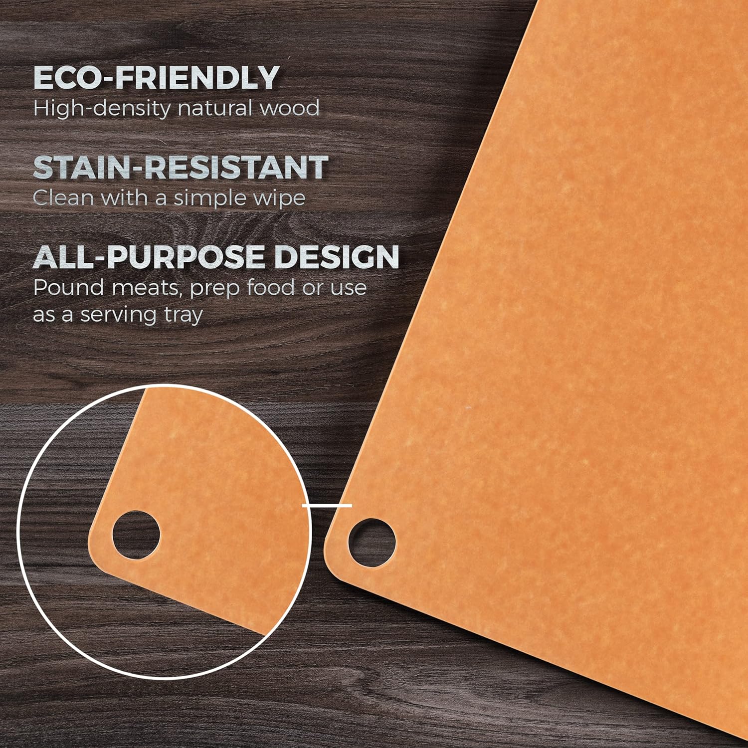 Tabla de cortar para cocina, apta para lavavajillas, tabla de cortar de