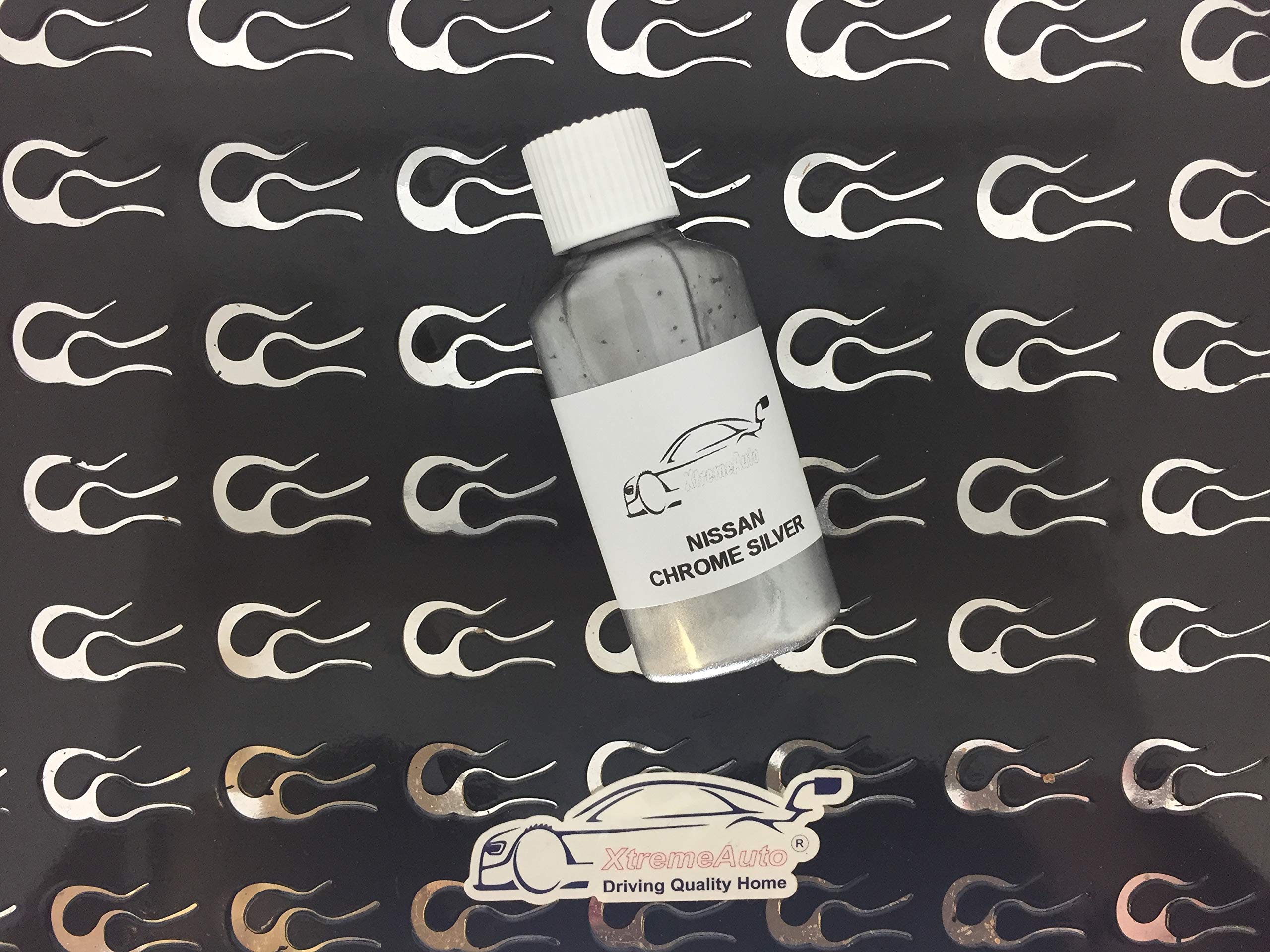 Xtremeauto Touch Up Chrome Silver Alloy Wheel Paint Repair Kit 30Ml Scratch Chip Curb Brush (Touch Up)