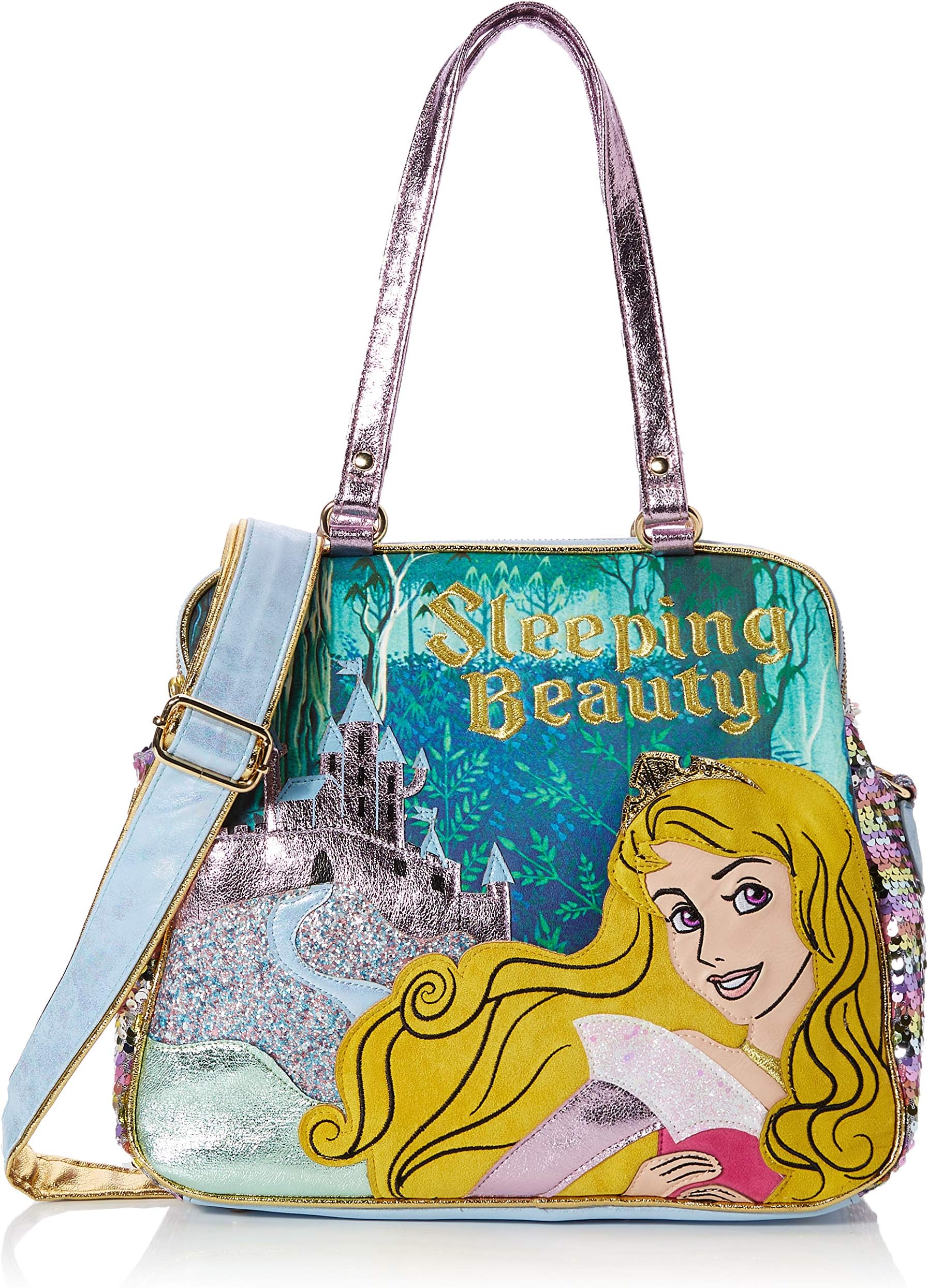 Womens Princess Of Beauty Bag Shoulder Bag Pink (Pink/Green)