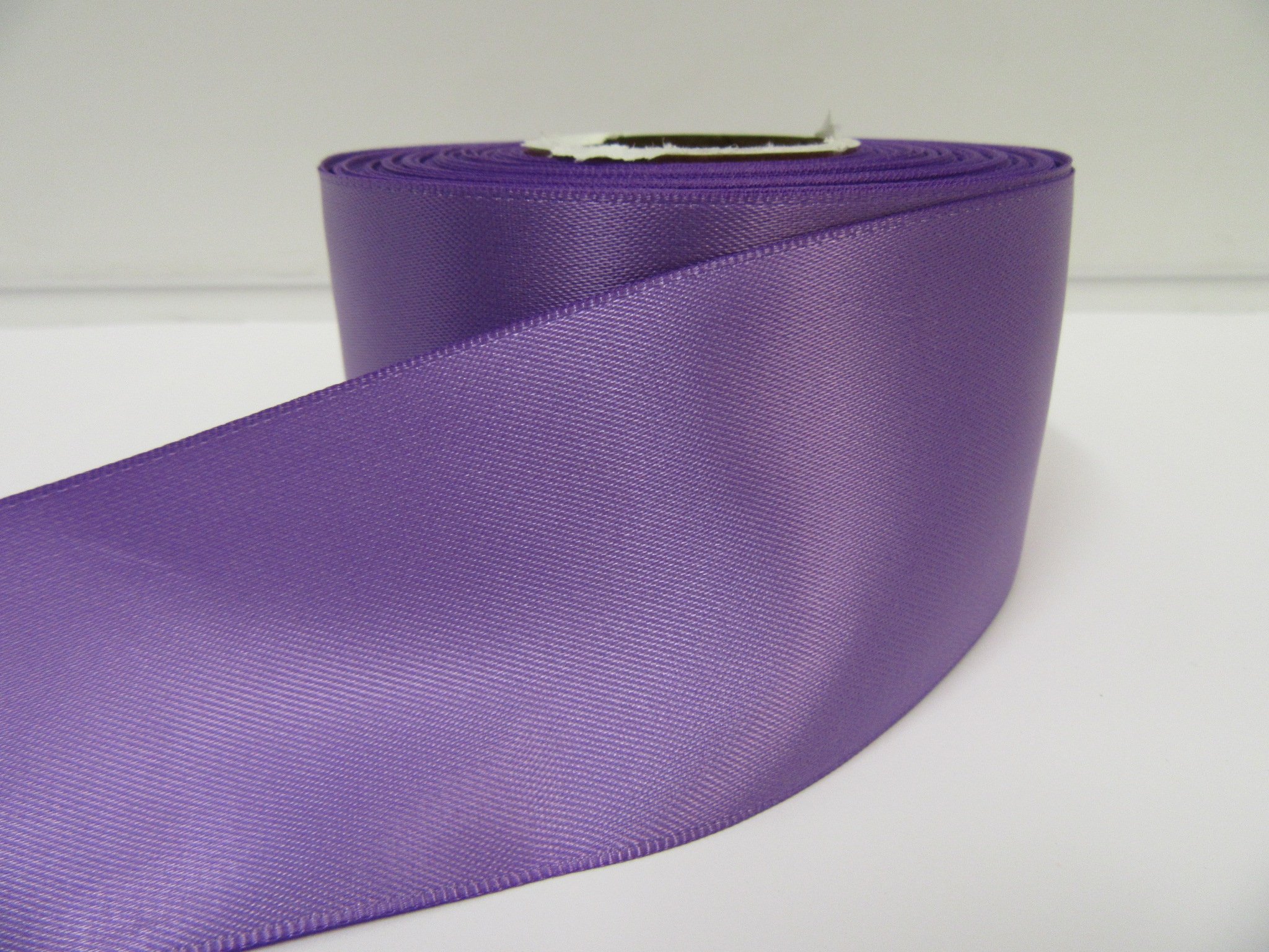 2 metres (Cut from Reel) of 50mm Satin Ribbon Violet Purple Double Sided 50 mm 5cm 2" 2 Inch