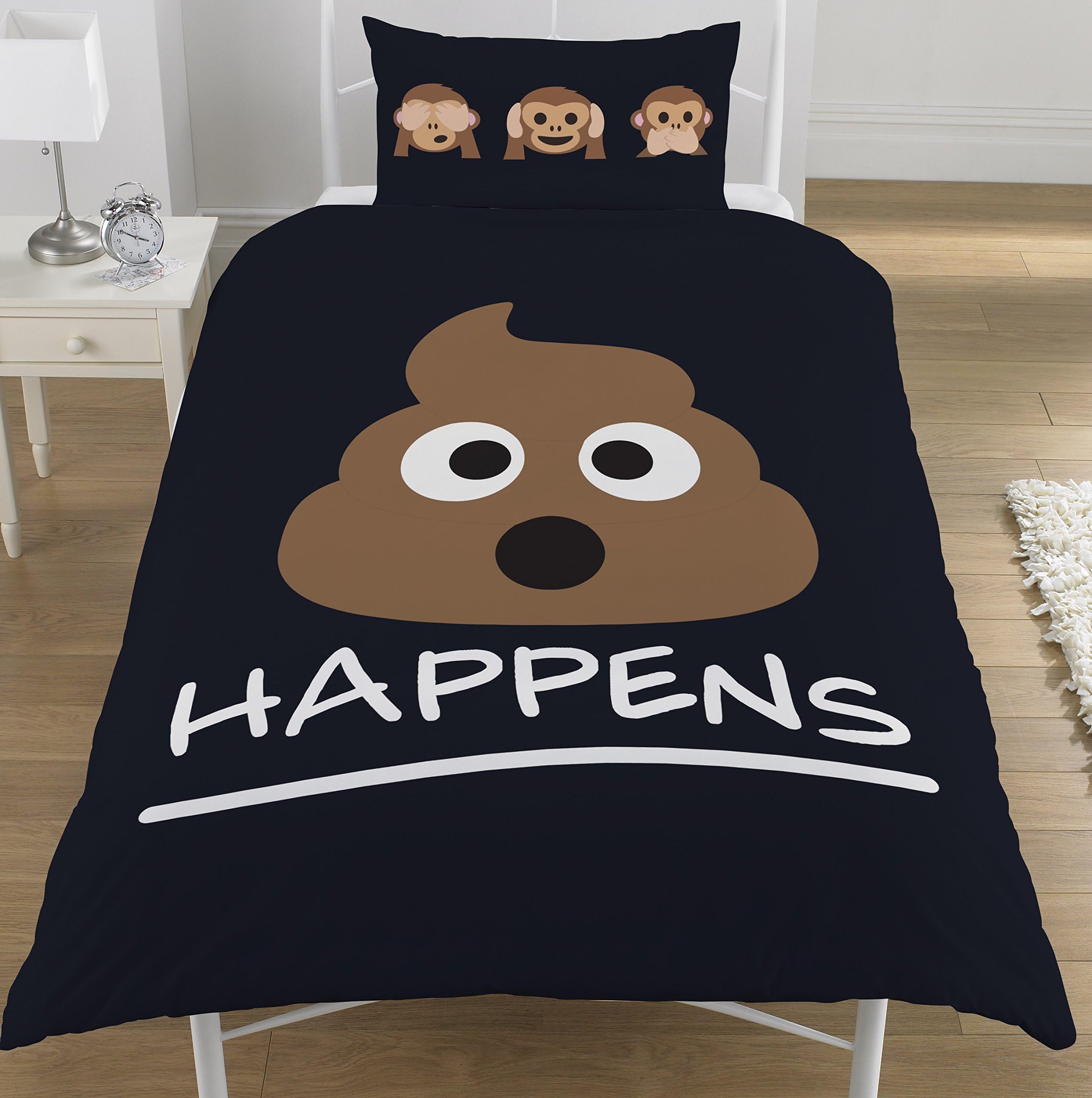 Black, Single Duvet Cover