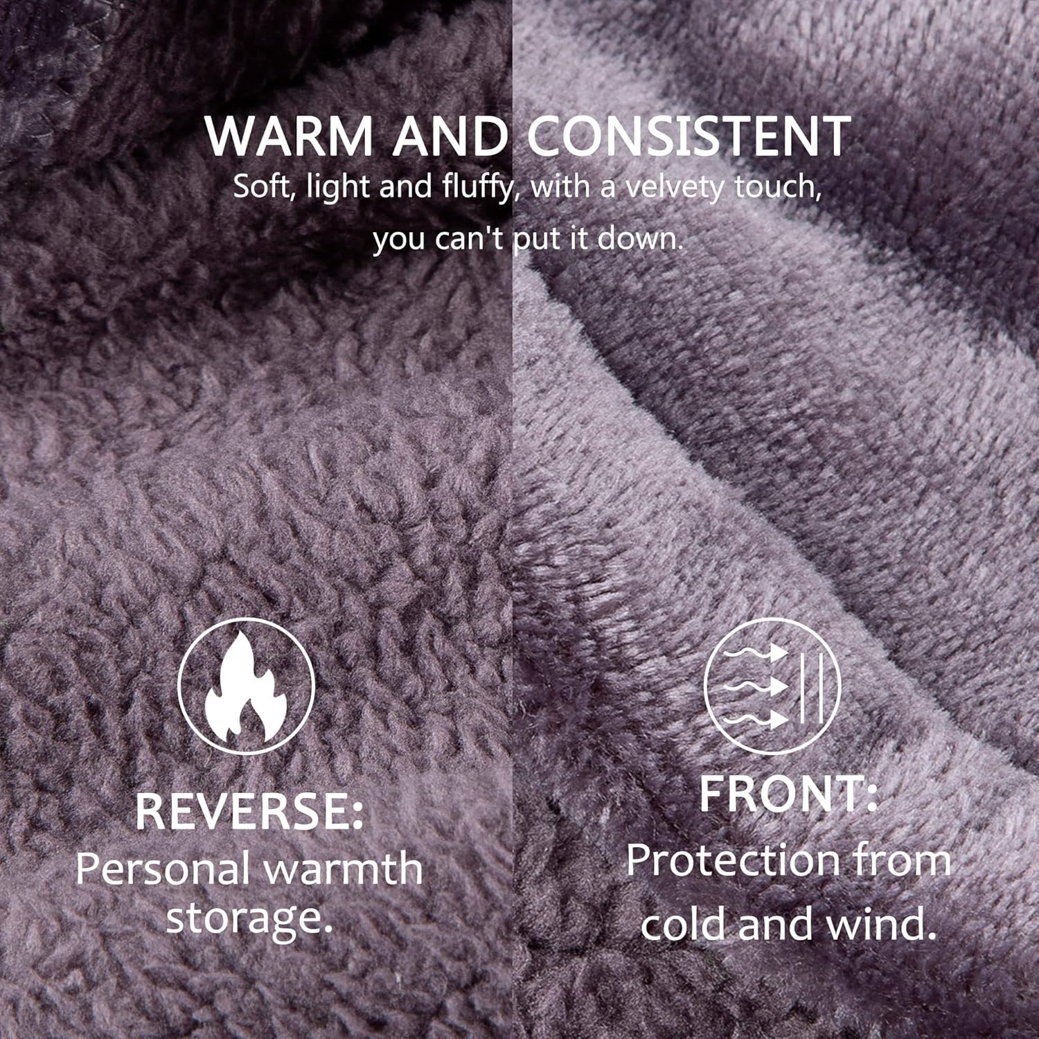 FUSSEDA Oversized Wearable Blanket Sweatshirt, Thick Warm Fleece Cozy Sherpa Hooded with Pockets and Sleeves Gift for Adult - Image 2