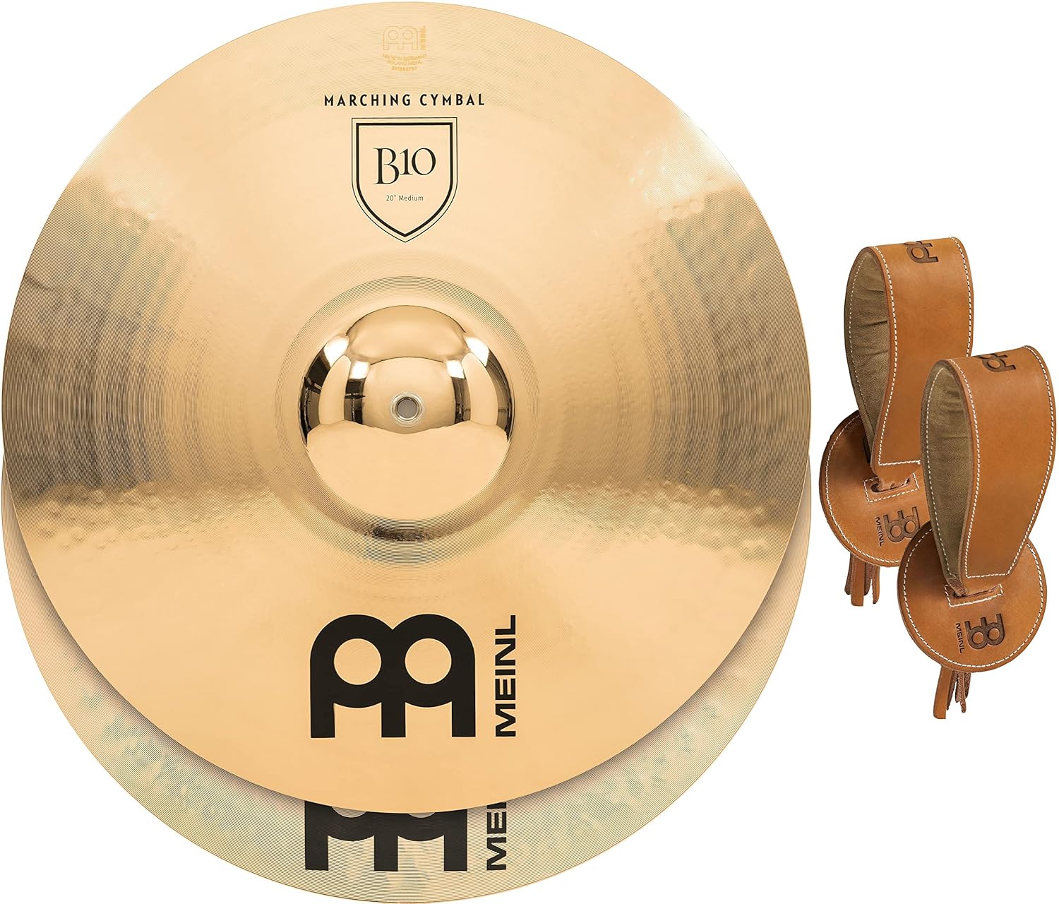 Meinl Cymbals MAB1020M Bronze 20Inch Marching Cymbal Pair with