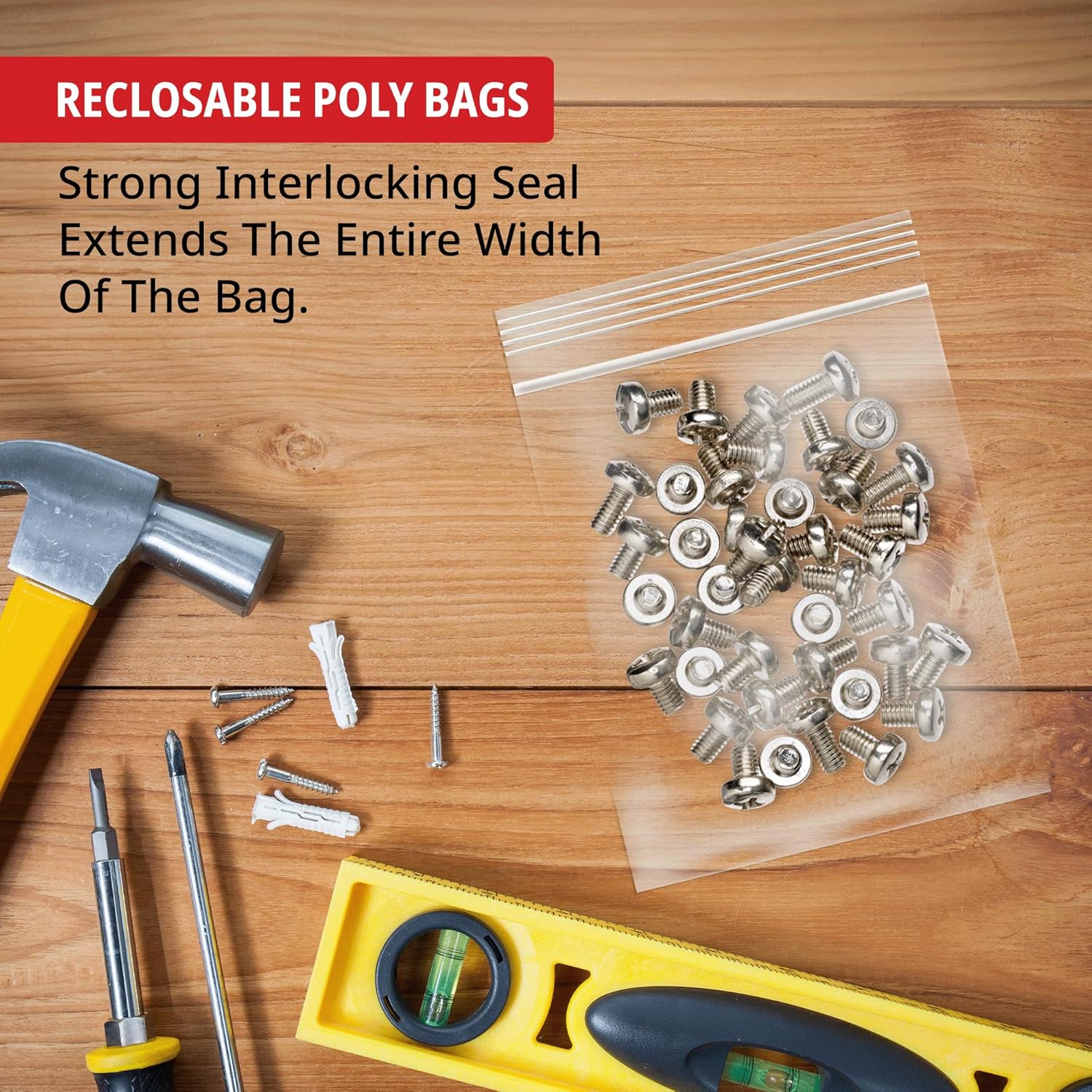 Clear 4x6", 5x7", 6x9", 8x10" Reclosable Poly Mailer Bags (400-Pack) 2 Mil Thick & 100 of Each Size, Plastic Resealable Polybags for Shipping, Mailing, Packaging & Storage