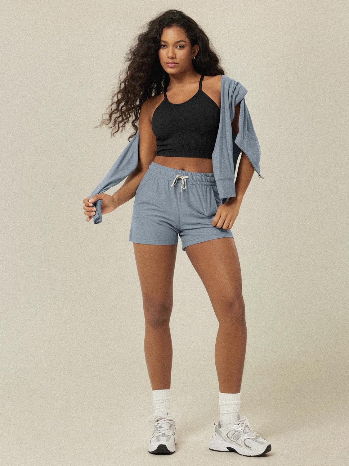 ODODOS Women's Crop 3-Pack Seamless Rib-Knit Camisole Crop Tank Tops - Image 3