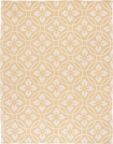 Miniatura 2 de SAFAVIEH Four Seasons Collection FRS236D - Alfombra floral con gancho a mano, 8 x 10 pies, color dorado y marfil