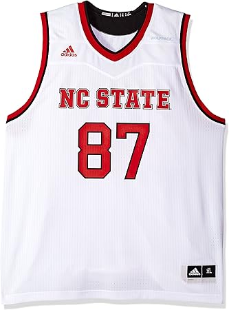 Amazon Adidas Ncaa ノースカロライナ州立大学 ウルフパック メンズ レプリカ バスケットボール ジャージ ホワイト Xl Adidas アディダス ユニフォーム