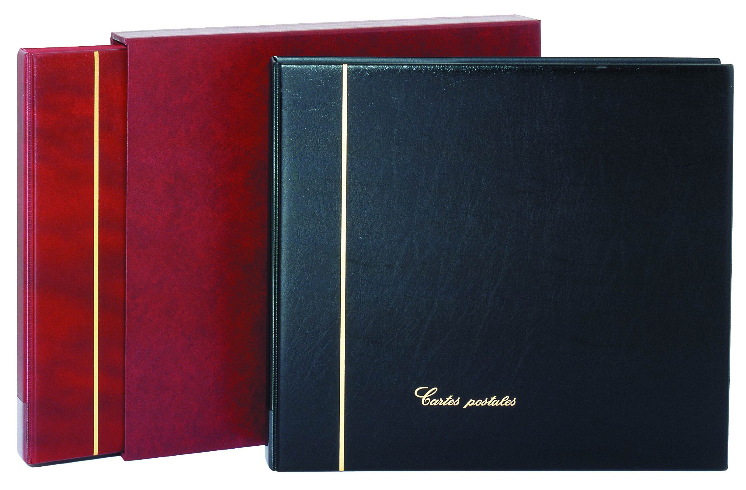 SAFE-ID Album Luxe Pour 240 Cartes Postales Modernes – Reliure Ouatinée – 20 Feilles Sans Acide – Format 392x350 Mm