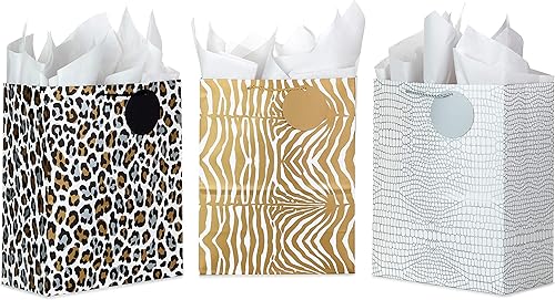 Miniatura 7 de Hallmark Surtido de bolsas de regalo iridiscentes grandes de 13 pulgadas (3 bolsas gradiente de arco iris - azulverde, oroplata, moradorojo) para