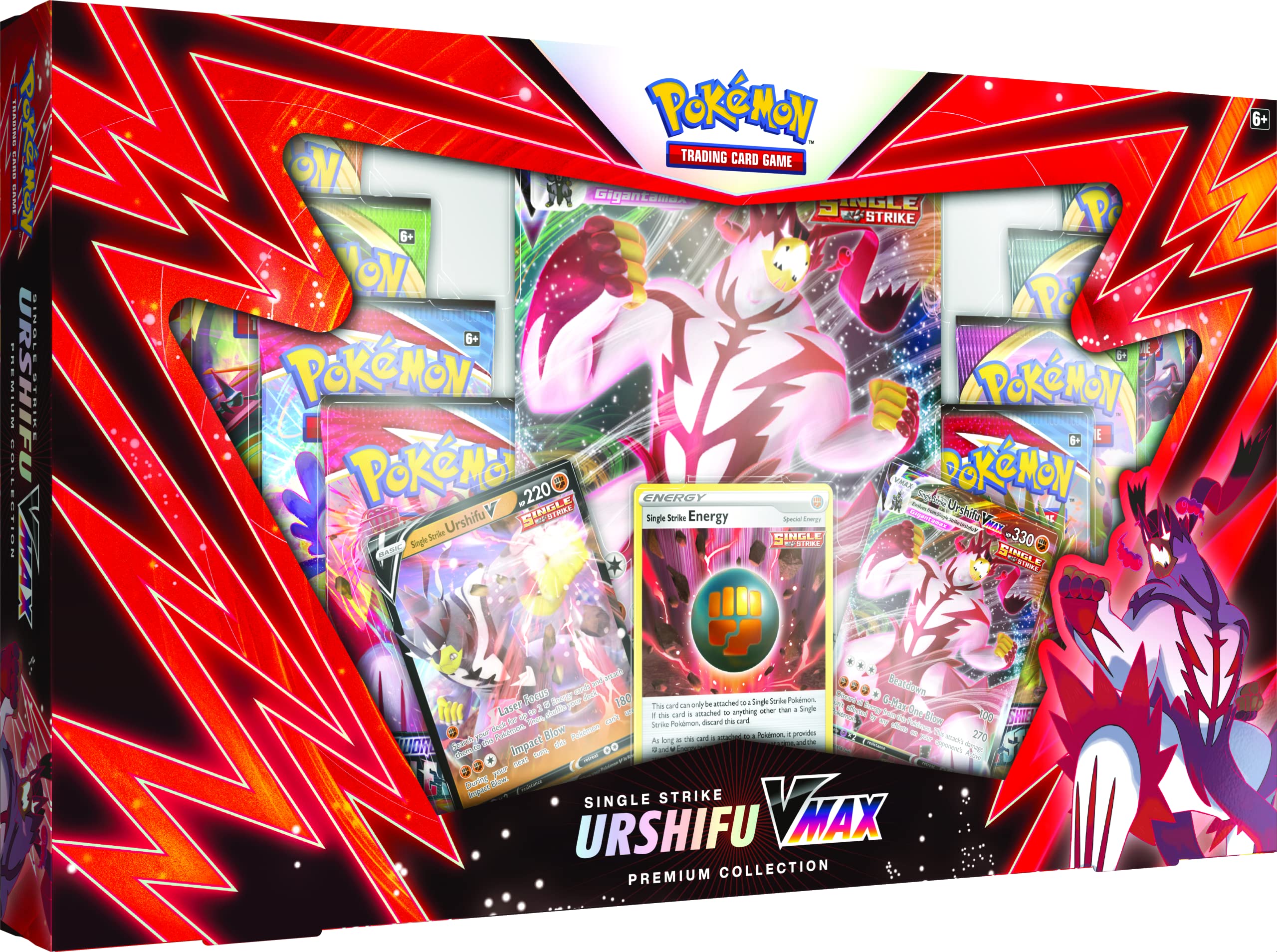 Pokémon Urshifu Single Strike Vmax Premium Box Card Game Ages 6
