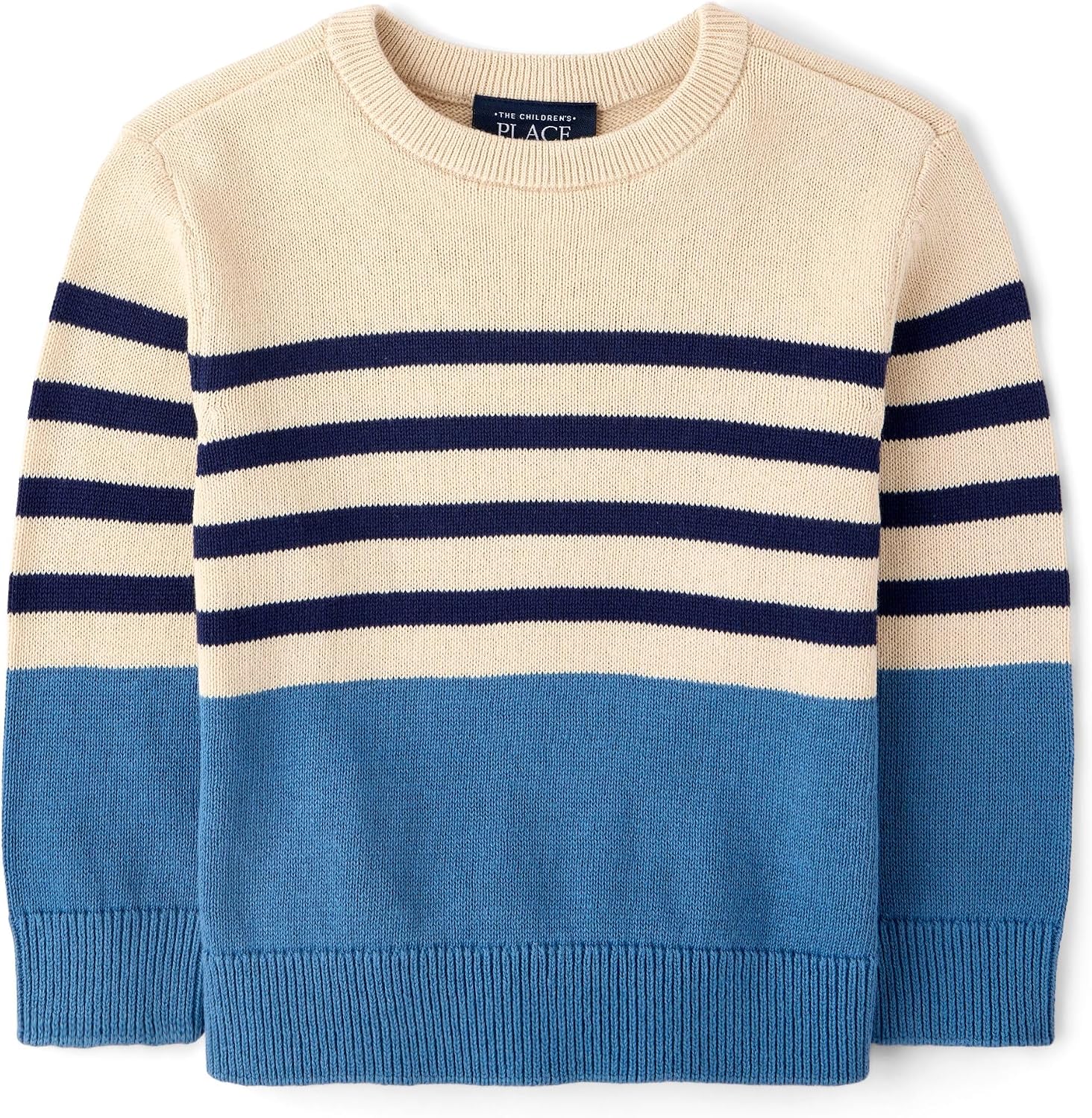 The Children's Place Baby Boys' and Toddler Long Sleeve Crew Neck Pullover Sweater
