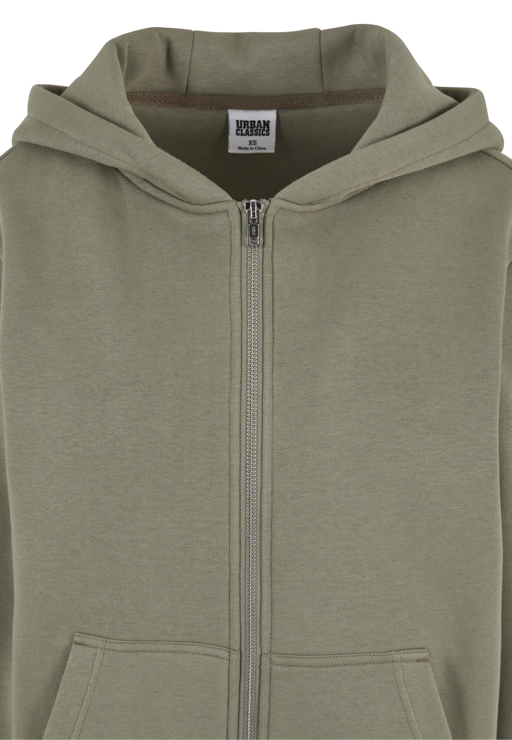 Urban Classics Ladies Fluffy Zip Hoody Donna Felpa Jogging Nero Regular