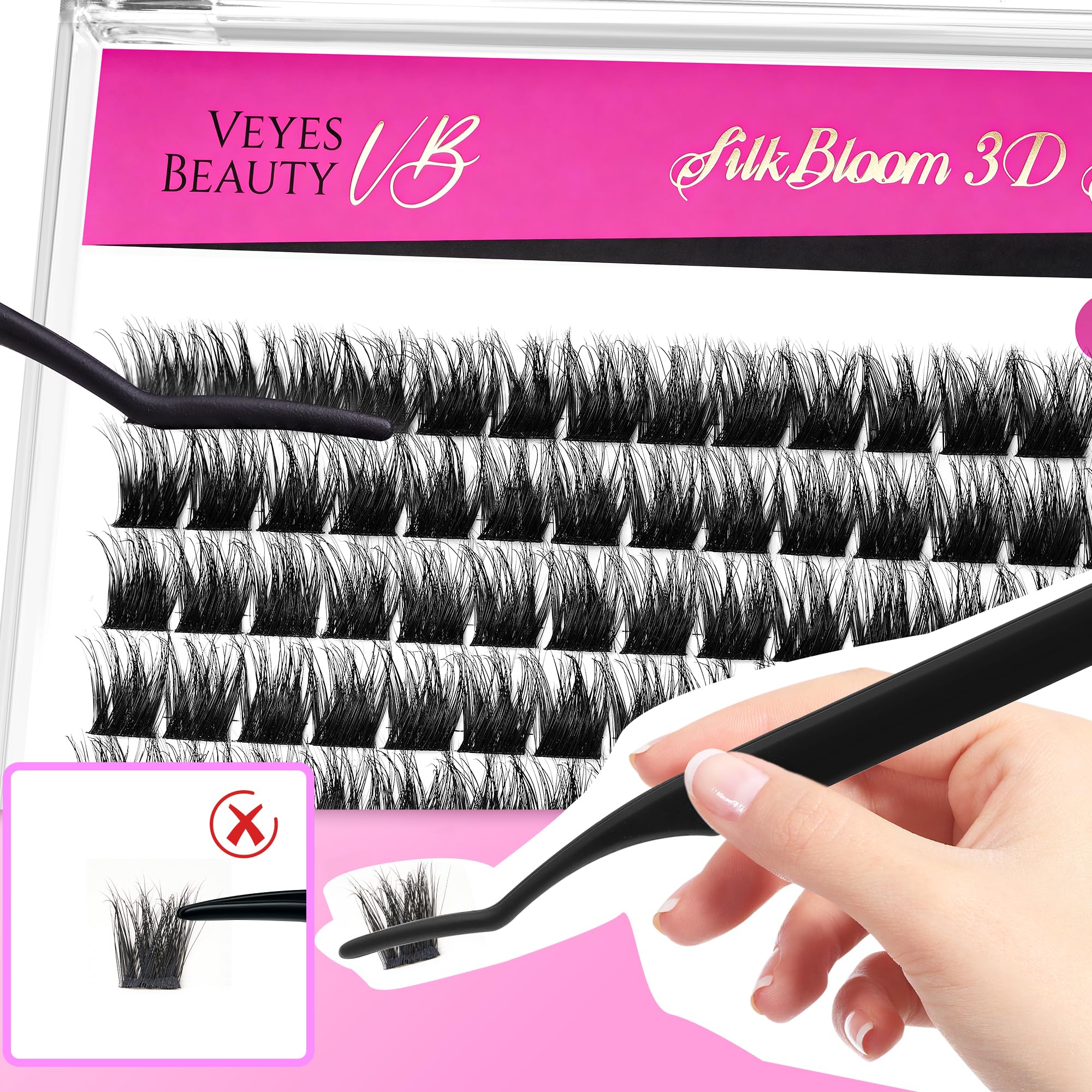 VEYESBEAUTY 3D Layered Eyelash Clusters