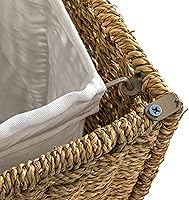Vista 4 de Household Essentials ML-5445 - Clasificador de ropa sucia de mimbre de 3 compartimentos con tapa Cesta de ropa de 3 secciones