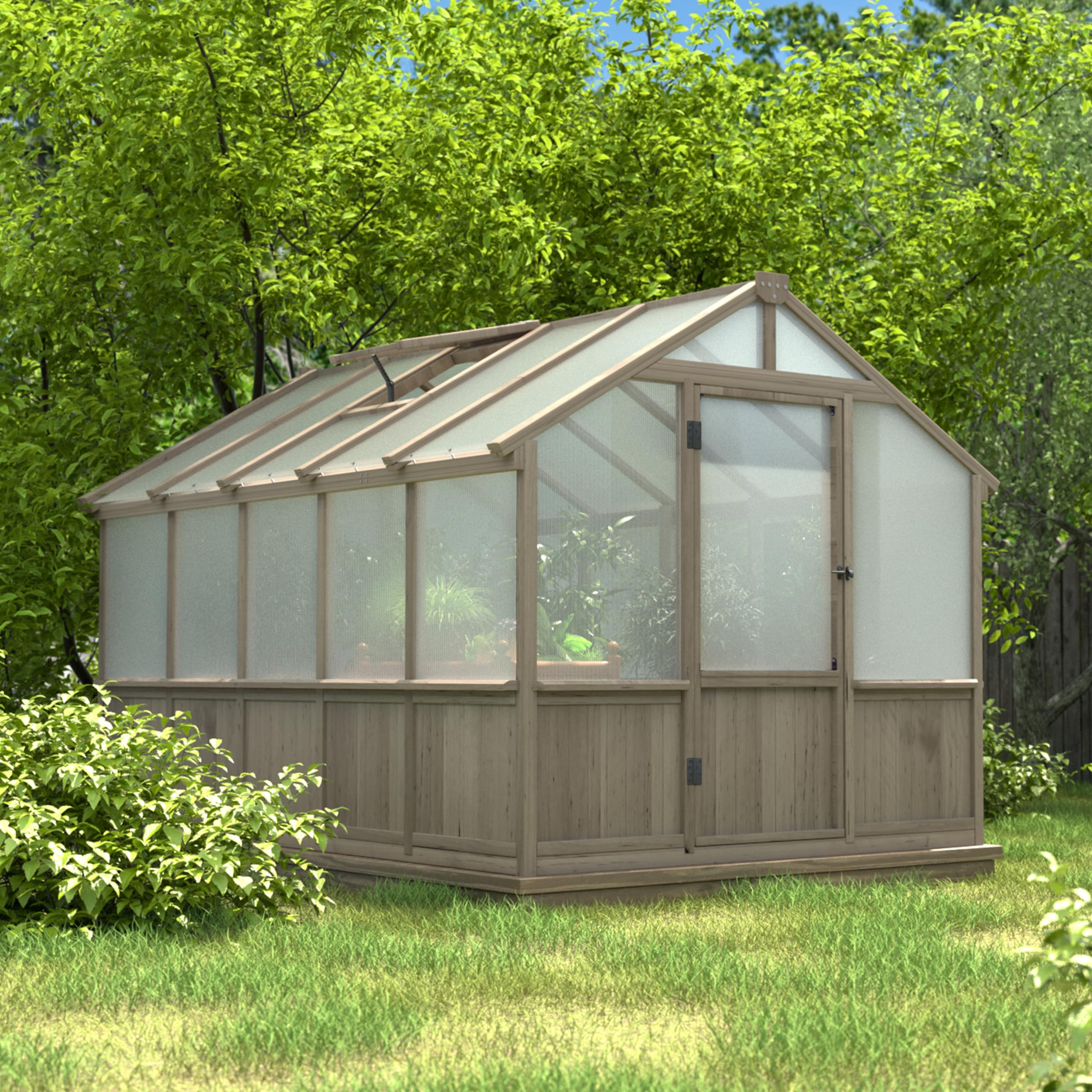 MUPATER 8x10 Wooden Greenhouse