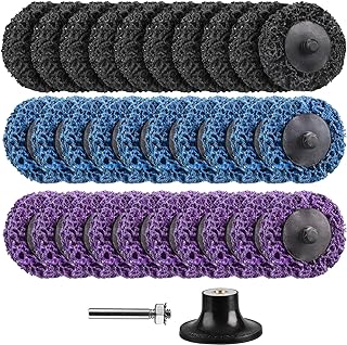 Diamond Sanding Discs Set 2 Inch Quick Change Disc Surface Conditioning Disc with 1/4 Inch Holder for Die Grinder Surface Prep Strip Grind Polish Burr Finish Rust Paint Removal 31Pcs-Mix