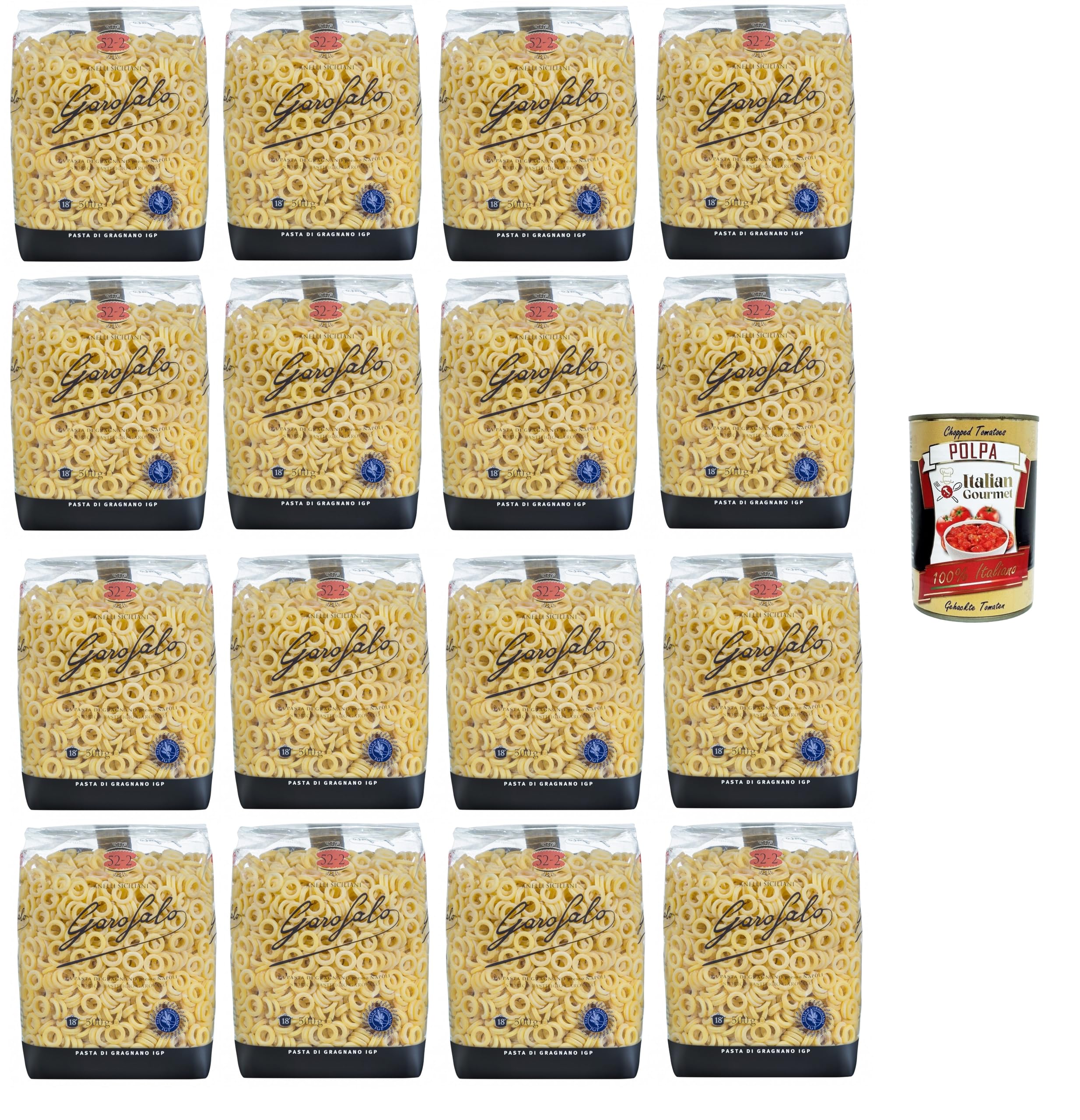 Garofalo Anelli Siciliani N°52-2 Gragnano IGP 8 x 500g + Polpa