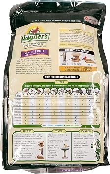 Wagner's 52003 Classic Blend Wild Bird Food, 6-Pound Bag & 82072 Gourmet Nut & Fruit Wild Bird Food, 5 Pound (Pack of 1)