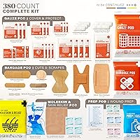 Vista 3 de 380 Pcs First Aid Kit All-Purpose Medical Essential Kit for Cuts, Scrapes, Burns, Emergency Preparedness for Home, Office, Car, Travel, Camping