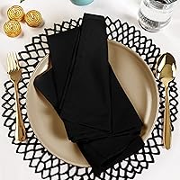 Vista 8 de Utopia Kitchen - Servilletas de tela negras [paquete de 12, 50 x 50 cm], mezcla de algodón absorbente, lavables y reutilizables para cena