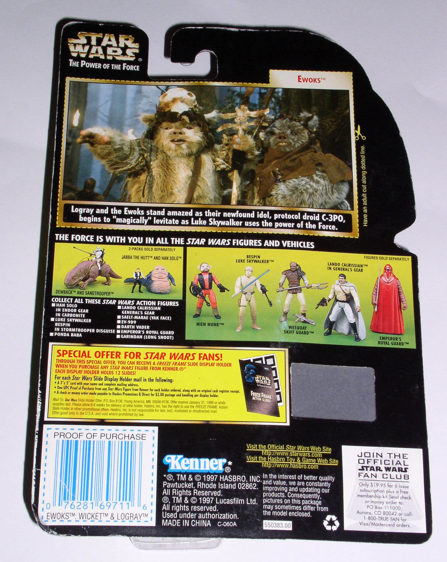 Amazon.com: Star Wars The Power of The Force Ewoks Wicket & Logray