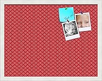 Vista 106 de PinPix Tablero de anuncios de corcho de 12 x 12 pulgadas. Este tablero decorativo enmarcado viene con diseño de círculos B W y un marco blanco