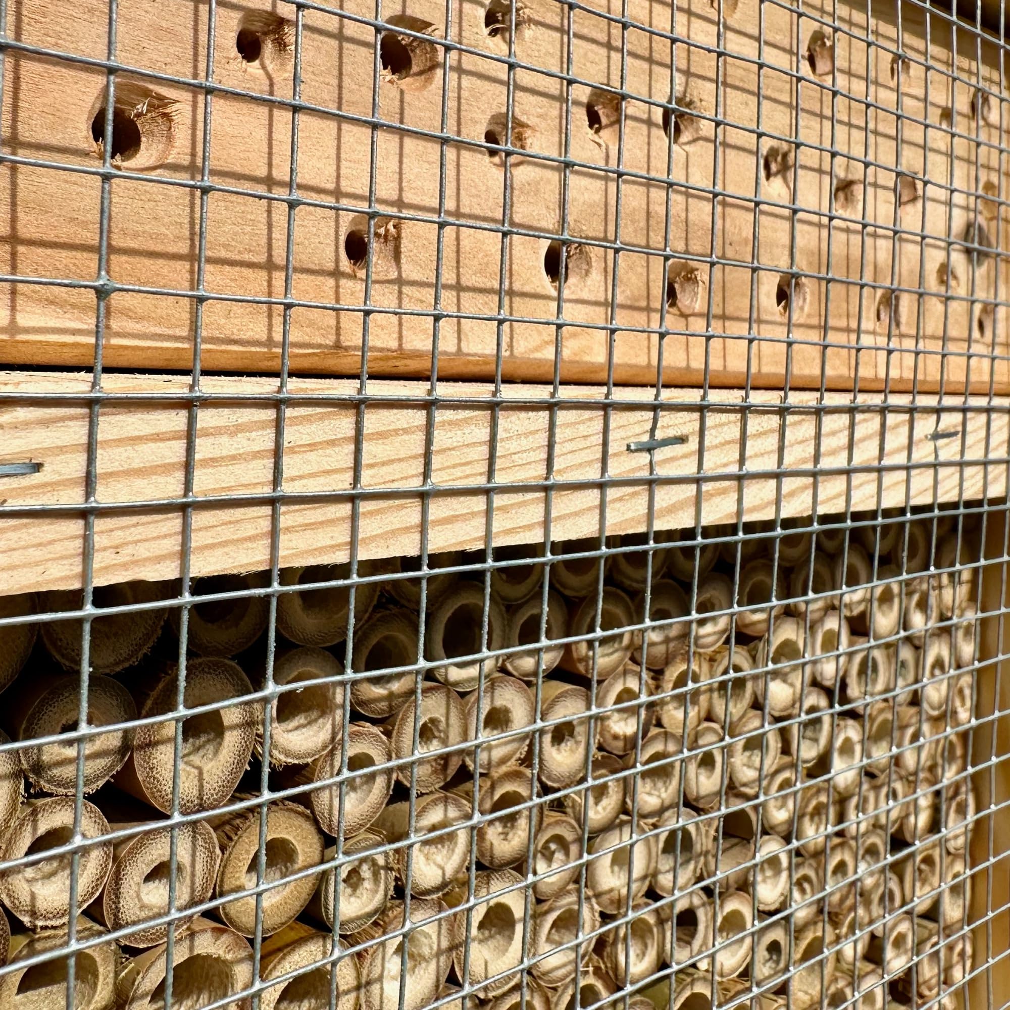 GARTENETAGE DIY Bienenhotel Geschenkset – Natürliches Bienenparadies aus Bambus & Vollholz, Inklusive Blumenwiese Mischung, Einfache Montage, Naturliebhaber