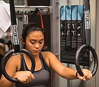 Vista 9 de Nordic Lifting Anillos y correas de gimnasia, resistentes para gimnasia, crossfit y entrenamiento de fitness, el mejor juego olímpico de gimnasio