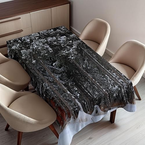 Miniatura 4 de Ambesonne Mantel de mediados de siglo, patrón de espiga en colores retro, diseño simple y funky de mosaico clásico, mantel rectangular para Azul