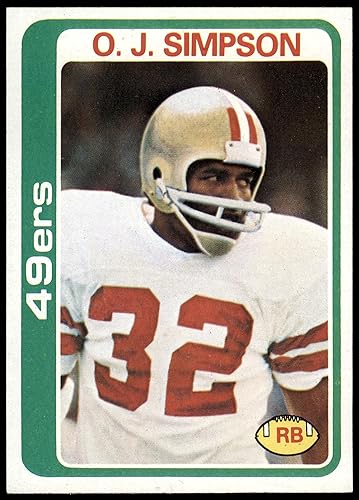 1978 Topps #400 O.J. Simpson San Francisco 49ers (Football Card) EX/MT 49ers