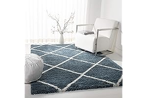 SAFAVIEH Hudson Shag Collection Area Rug Adds Rich Slate Blue Hues and...